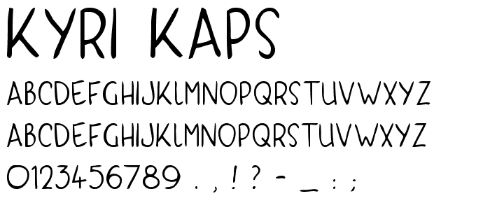 KYRI KAPS font